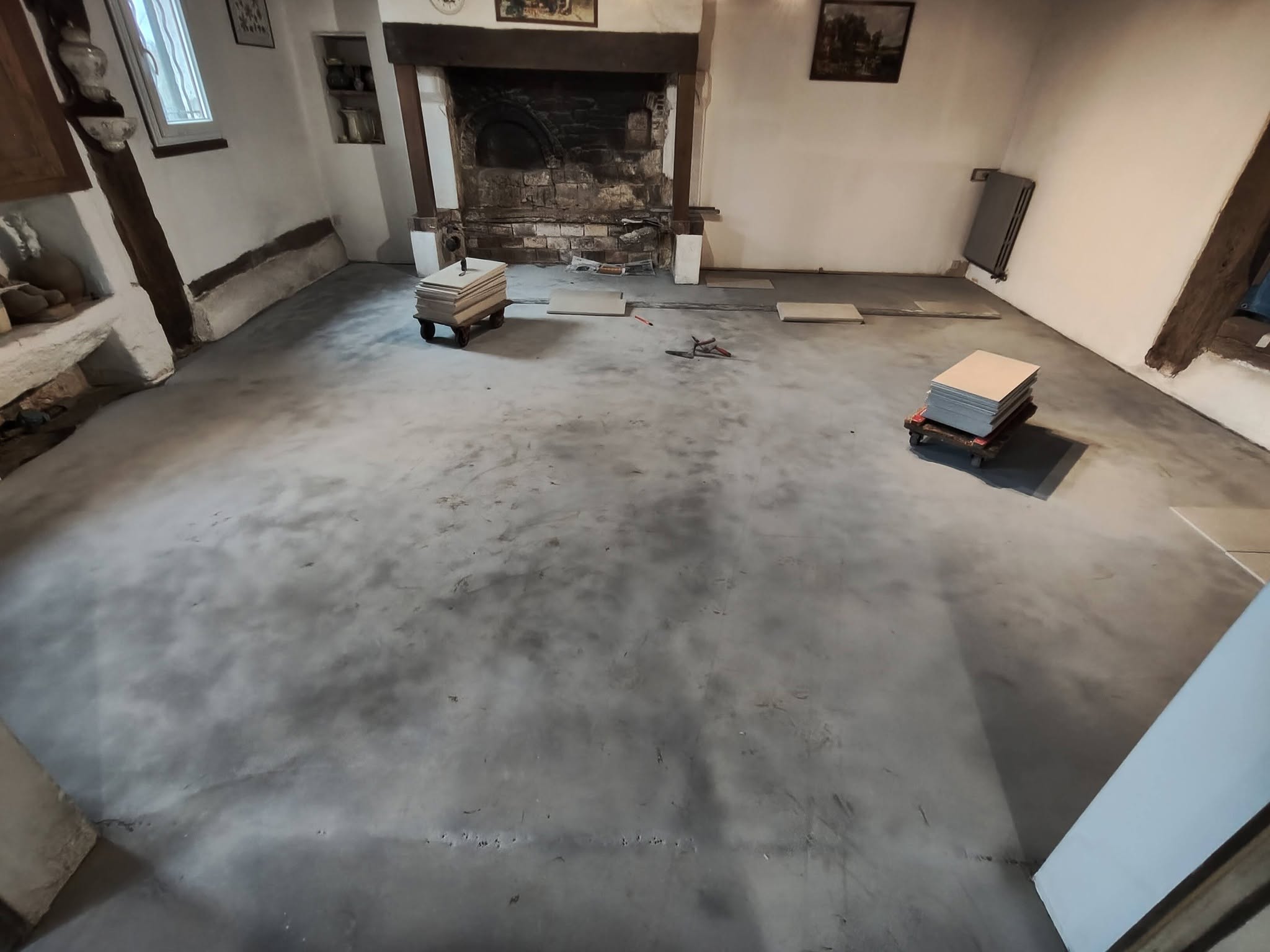 Avant rénovation carrelage salon FTC